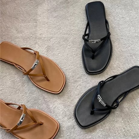 Luxe Buckle Flat Sandals