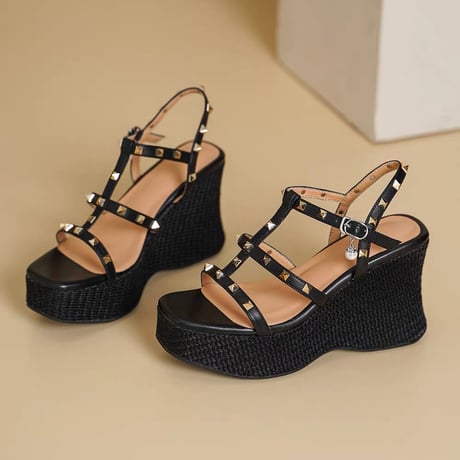 Riviera Stud Wedge Sandals