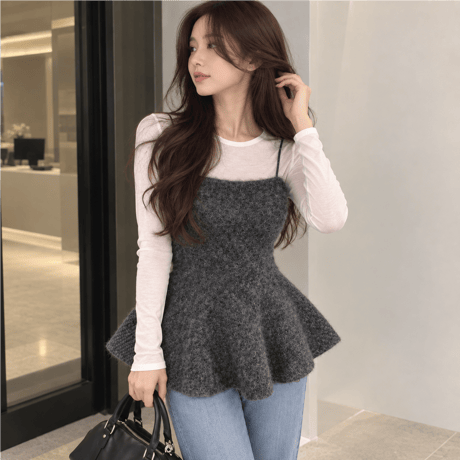Fluffy Peplum Camisole