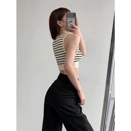 French Border Knit Tank