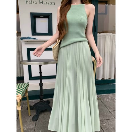 Grace Pleats Long Skirt