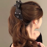 Pearl Ribbon Hair Claw
