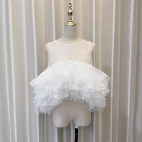 Lace Tiered Tulle Top