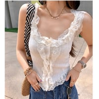 Lace Frill Knit Camisole