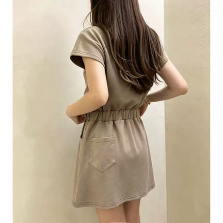 Asymmetry Stitch Mini Onepiece