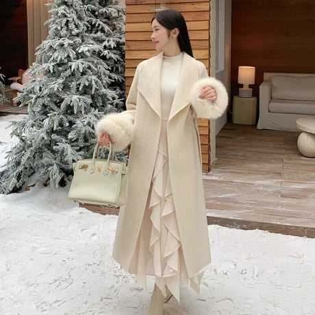 Ivory Cascade Knit Dress