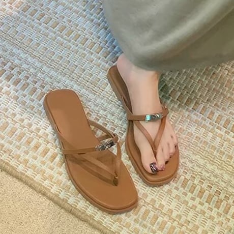 Luxe Buckle Flat Sandals