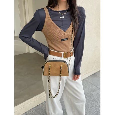 Élise Suede Chain Bag