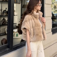 Luxe Fur High-Neck Vest