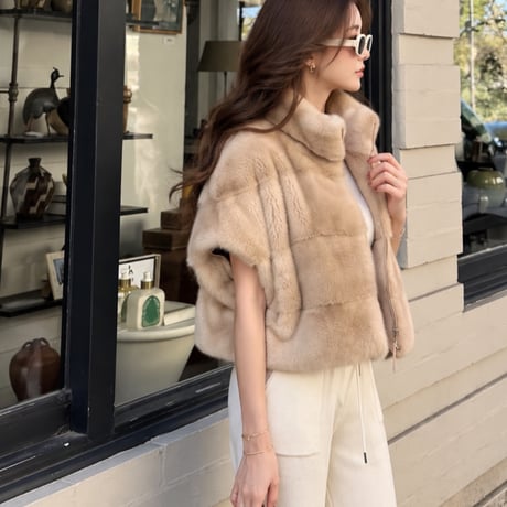 Luxe Fur High-Neck Vest