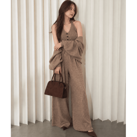 Halter Knit Layered Cardigan 3Set