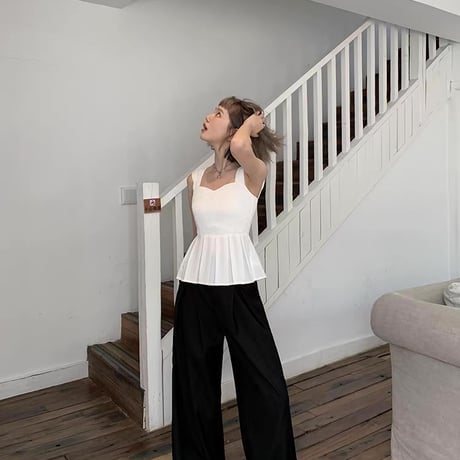 Shirred Peplum Camisole