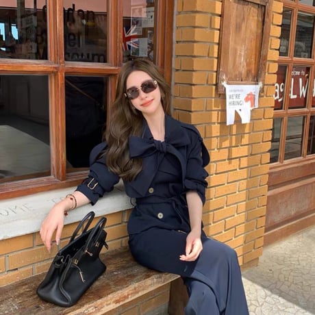 Élise Ribbon Short Trench Jacket