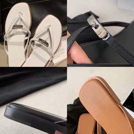 Luxe Buckle Flat Sandals
