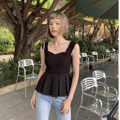 Shirred Peplum Camisole