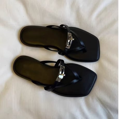 Luxe Buckle Flat Sandals