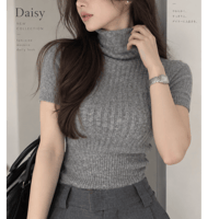 Soft Rib High Neck Knit