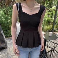 Shirred Peplum Camisole