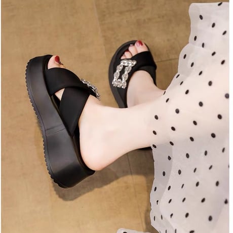 Luxe Bijou Thick Sole Sandals