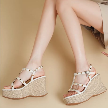 Riviera Stud Wedge Sandals