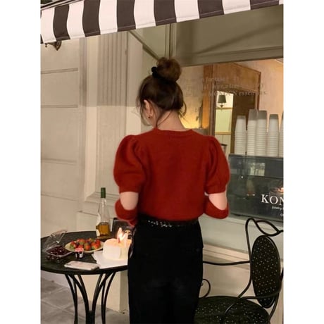 Élise Puff Sleeve Knit Set
