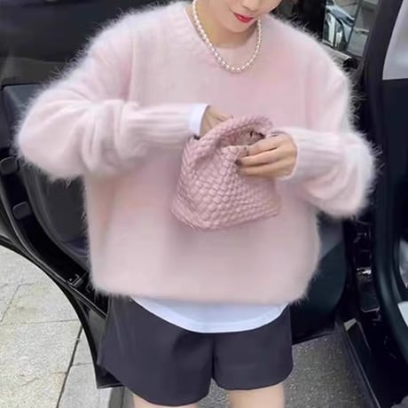 Rosé Fluffy Knit
