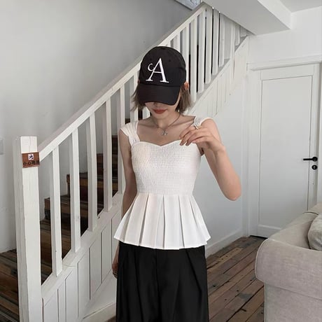 Shirred Peplum Camisole