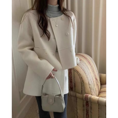 Asymmetry Button Touch Jacket