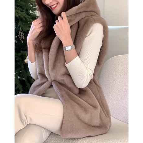 Luxe Fur Long Vest