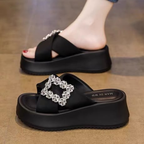 Luxe Bijou Thick Sole Sandals