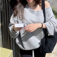 Relaxed Off Shoulder Sweat Top