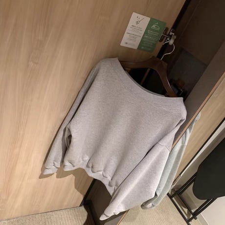 Relaxed Off Shoulder Sweat Top