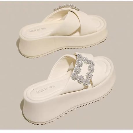 Luxe Bijou Thick Sole Sandals