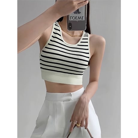 French Border Knit Tank