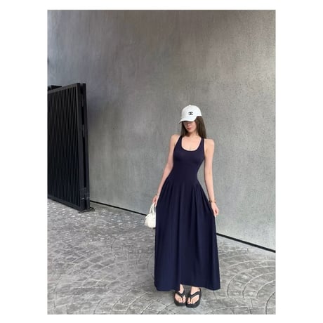 leeveless Flare Maxi Dress