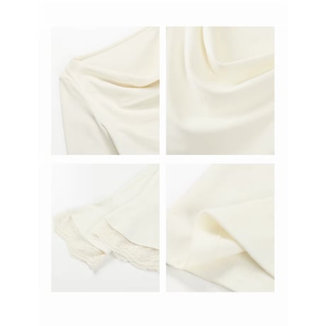 Lace Cuff Drape Top
