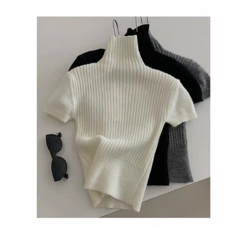 Soft Rib High Neck Knit