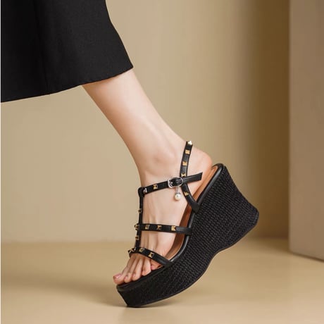 Riviera Stud Wedge Sandals