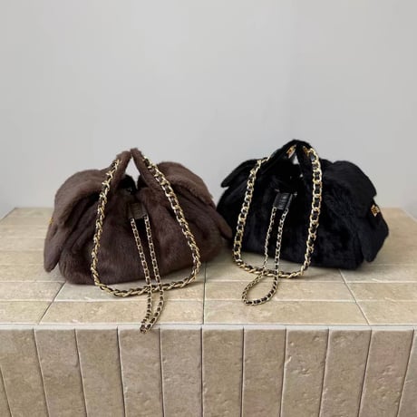 Fur Chain Hobo Bag