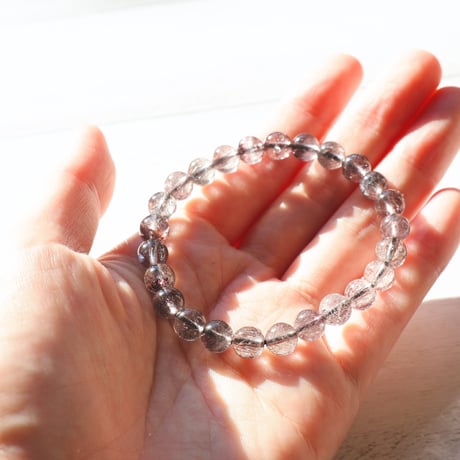 ［ブレスレット］［一点もの］［レア］ブラック花火スーパーセブン｜小さな粒の中に針の嵐｜7.2mm