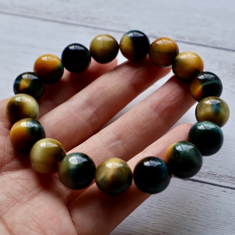 ［ブレスレット］マーブルタイガーアイ 〜好機を見抜き、迷わず動く眼〜【仕事運・決断力】12.3mm 内径17cm