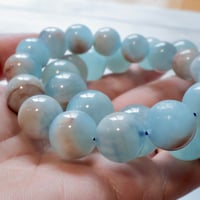 ［ブレスレット］［ハイクォリティ］ラグーンアクアマリン 5A　〜静かな水辺〜【心をほどく青】