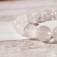 ［ブレスレット］レムリアンクォーツ 〜白い光をまとった大粒水晶〜【心を整え、自分の感覚へ戻る】14.5mm 内径17.5cm