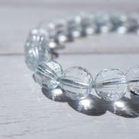 ［ブレスレット］［一点もの］ホワイトトパーズ 〜光を細かくほどく透明な結晶〜【思考を澄ませ進む道を照らす】約9.5mm 内径約17cm