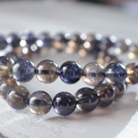 ［ブレスレット］【１点物】アイオライト　〜夜明け前の青〜【進む道を照らす石】　7.3mm 16cm