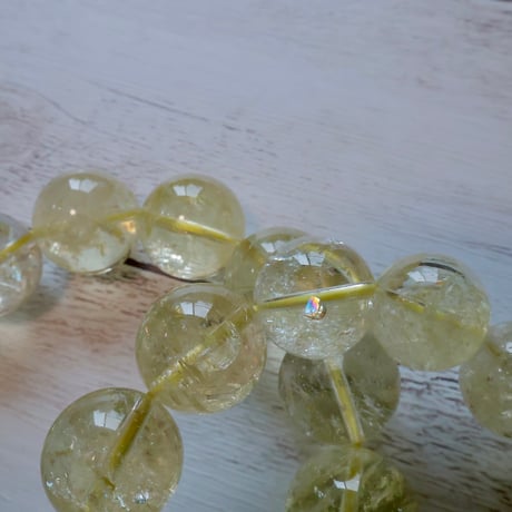 ［ブレスレット］［虹入り］アイリスシトリン　〜金色の虹〜【豊かさを受け取る石】