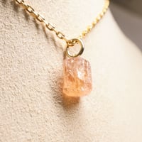 ［ペンダント］［一点もの］［レア］シェリーカラー インペリアルトパーズ原石｜K18GPステンレス・60cm