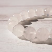 ［ブレスレット］レムリアンシードクォーツ 〜白く霞むミルキークリスタル〜【心を静かに整える】12.5mm 内径18cm