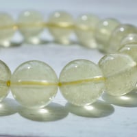 ［ブレスレット］［一点もの］リビアングラス　〜砂漠の光〜【流れを変える石】12.3mm 内径約17cm