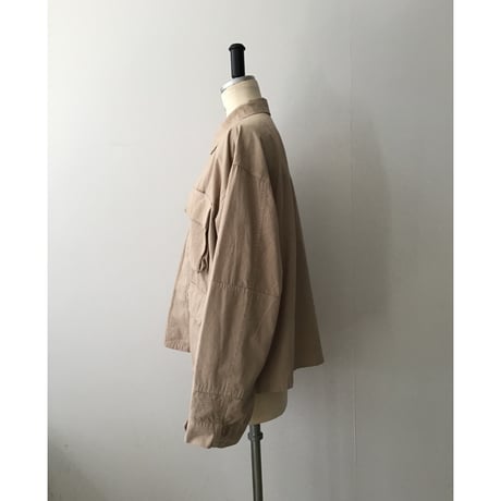 Military shirt jacket/ top khaki